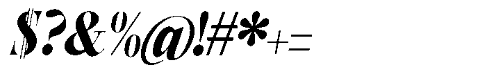 Castlon Black Slanted Font OTHER CHARS