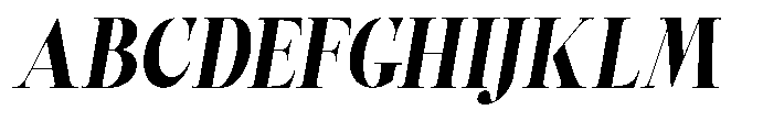 Castlon Black Slanted Font UPPERCASE