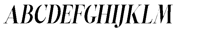 Castlon Bold Condensed Slanted Font UPPERCASE