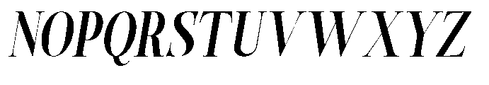 Castlon Bold Condensed Slanted Font UPPERCASE