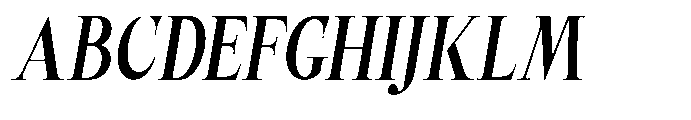 Castlon Bold Contrast Condensed Slanted Font UPPERCASE