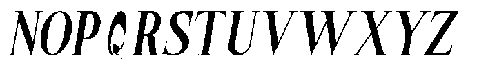 Castlon Bold Contrast Condensed Slanted Font UPPERCASE