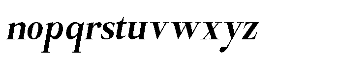 Castlon Bold Contrast Condensed Slanted Font LOWERCASE