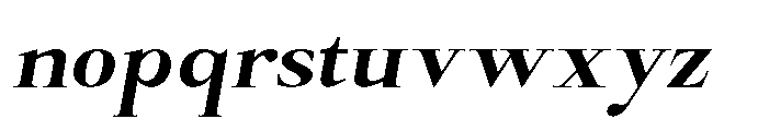 Castlon Bold Contrast Expanded Slanted Font LOWERCASE