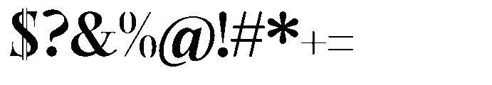 Castlon Bold Contrast Expanded Font OTHER CHARS