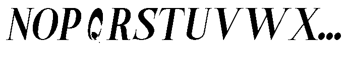 Castlon Bold Contrast Slanted Font UPPERCASE