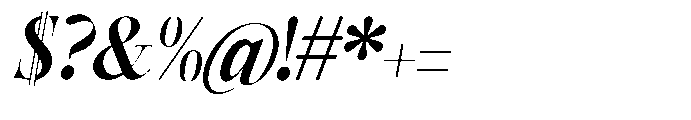Castlon Bold Slanted Font OTHER CHARS