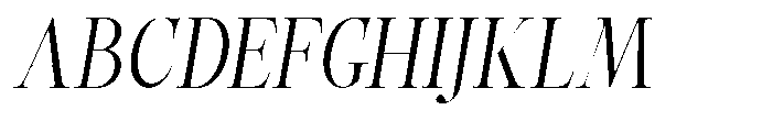 Castlon Condensed Slanted Font UPPERCASE
