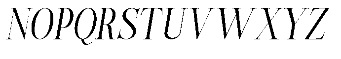 Castlon Condensed Slanted Font UPPERCASE