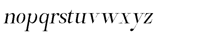 Castlon Condensed Slanted Font LOWERCASE
