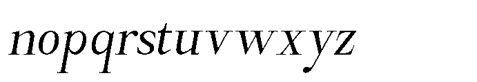 Castlon Contrast Condensed Slanted Font LOWERCASE