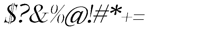 Castlon Contrast Expanded Slanted Font OTHER CHARS