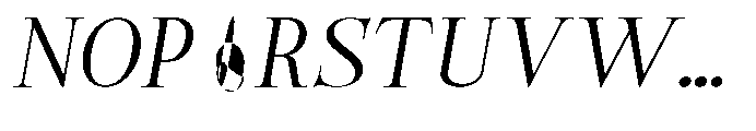 Castlon Contrast Expanded Slanted Font UPPERCASE