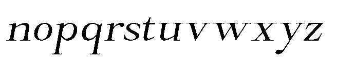 Castlon Contrast Expanded Slanted Font LOWERCASE
