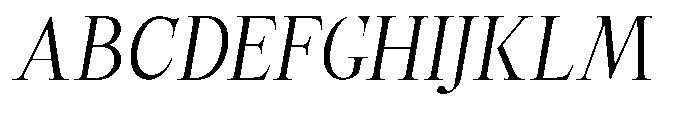 Castlon Contrast Slanted Font UPPERCASE