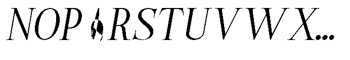 Castlon Contrast Slanted Font UPPERCASE