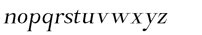 Castlon Contrast Slanted Font LOWERCASE