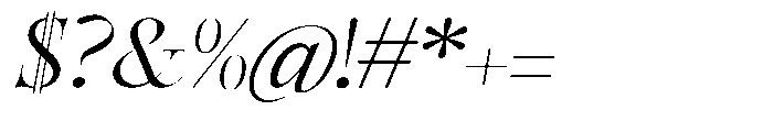 Castlon Expanded Slanted Font OTHER CHARS