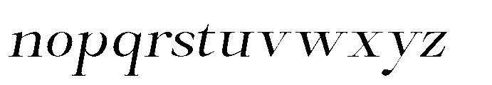 Castlon Expanded Slanted Font LOWERCASE