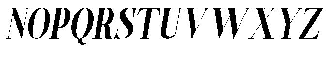 Castlon Extra Bold Condensed Slanted Font UPPERCASE
