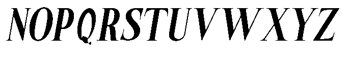 Castlon Extra Bold Contrast Condensed Slant Font UPPERCASE
