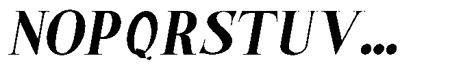Castlon Extra Bold Contrast Exp Slant Font UPPERCASE