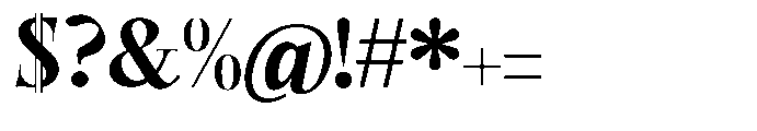 Castlon Extra Bold Contrast Expanded Font OTHER CHARS