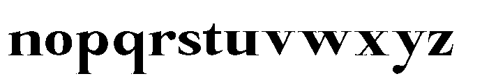 Castlon Extra Bold Contrast Expanded Font LOWERCASE
