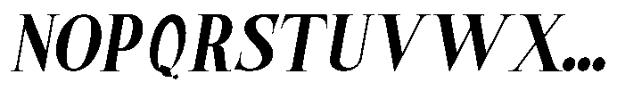 Castlon Extra Bold Contrast Slanted Font UPPERCASE