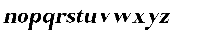 Castlon Extra Bold Contrast Slanted Font LOWERCASE