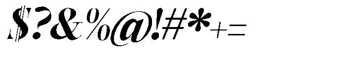 Castlon Extra Bold Expanded Slanted Font OTHER CHARS