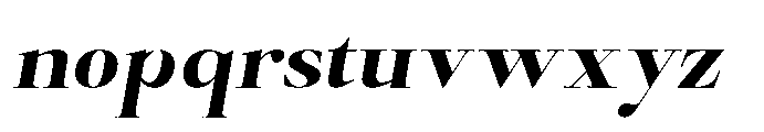 Castlon Extra Bold Expanded Slanted Font LOWERCASE