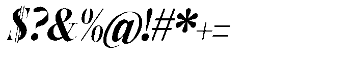 Castlon Extra Bold Slanted Font OTHER CHARS