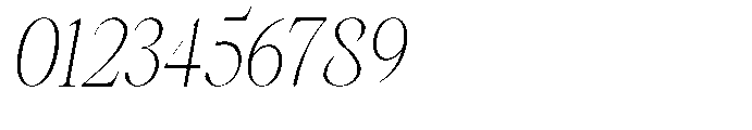 Castlon Extra Light Condensed Slanted Font OTHER CHARS
