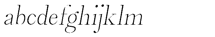 Castlon Extra Light Condensed Slanted FONT