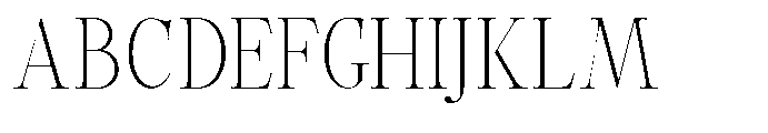 Castlon Extra Light Condensed Font UPPERCASE