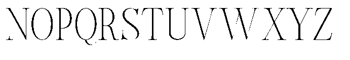 Castlon Extra Light Condensed Font UPPERCASE