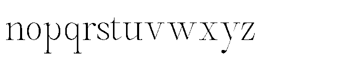Castlon Extra Light Condensed Font LOWERCASE