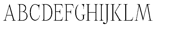 Castlon Extra Light Contrast Condensed Font UPPERCASE