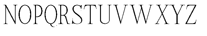 Castlon Extra Light Contrast Condensed Font UPPERCASE