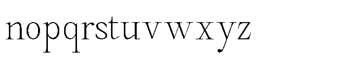 Castlon Extra Light Contrast Condensed Font LOWERCASE