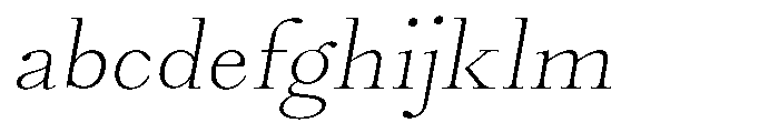Castlon Extra Light Contrast Exp Slant FONT