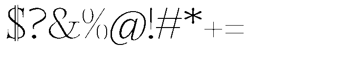 Castlon Extra Light Contrast Expanded Font OTHER CHARS