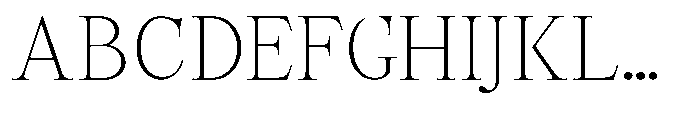 Castlon Extra Light Contrast Expanded Font UPPERCASE