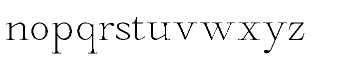 Castlon Extra Light Contrast Expanded Font LOWERCASE