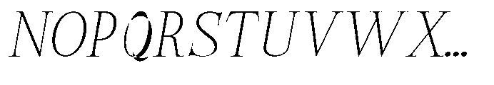 Castlon Extra Light Contrast Slanted Font UPPERCASE