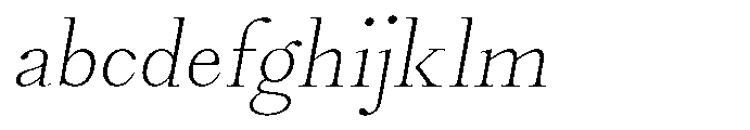 Castlon Extra Light Contrast Slanted FONT