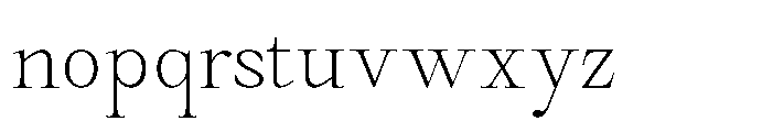 Castlon Extra Light Contrast Font LOWERCASE