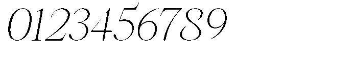Castlon Extra Light Expanded Slanted Font OTHER CHARS