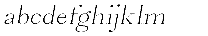 Castlon Extra Light Expanded Slanted FONT
